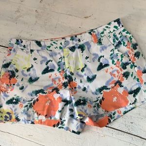 GAP Floral Canvas Shorts Size 8